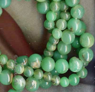 Heilstein Rötungen und Schwellungen: Natürliche grüne Chrysocroll-Perlen